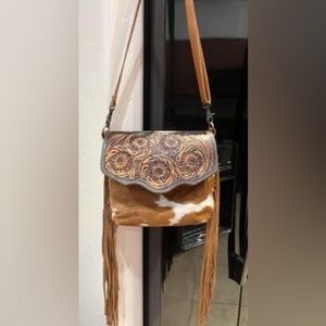 Western/cowhide Myra cross body.